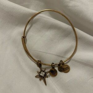 Alex and ani Gold Bangle with Star and Charm Accents